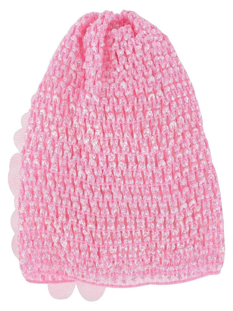 Yellow Bee Pink Flower Crochet Headband Back View