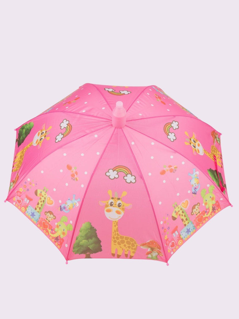 Pink_Safari_Animals_Umbrella_For_Girls_Top_View-