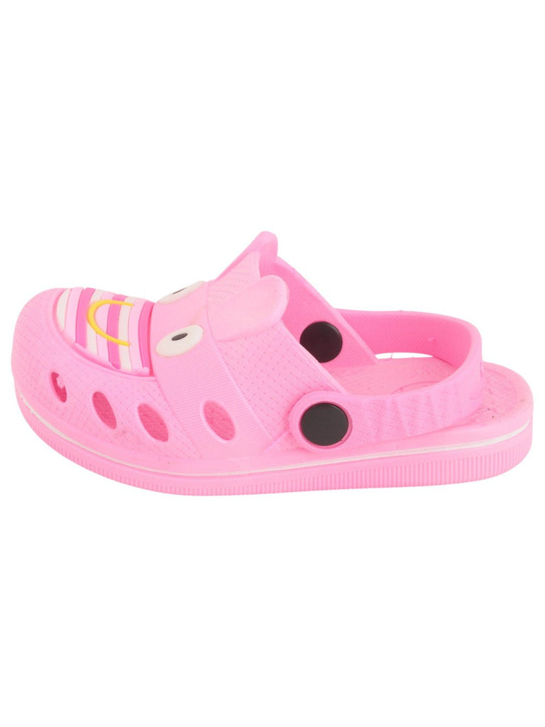 Pink Smiley Face Clogs for Clogs– Fun and Comfortable Slip side view