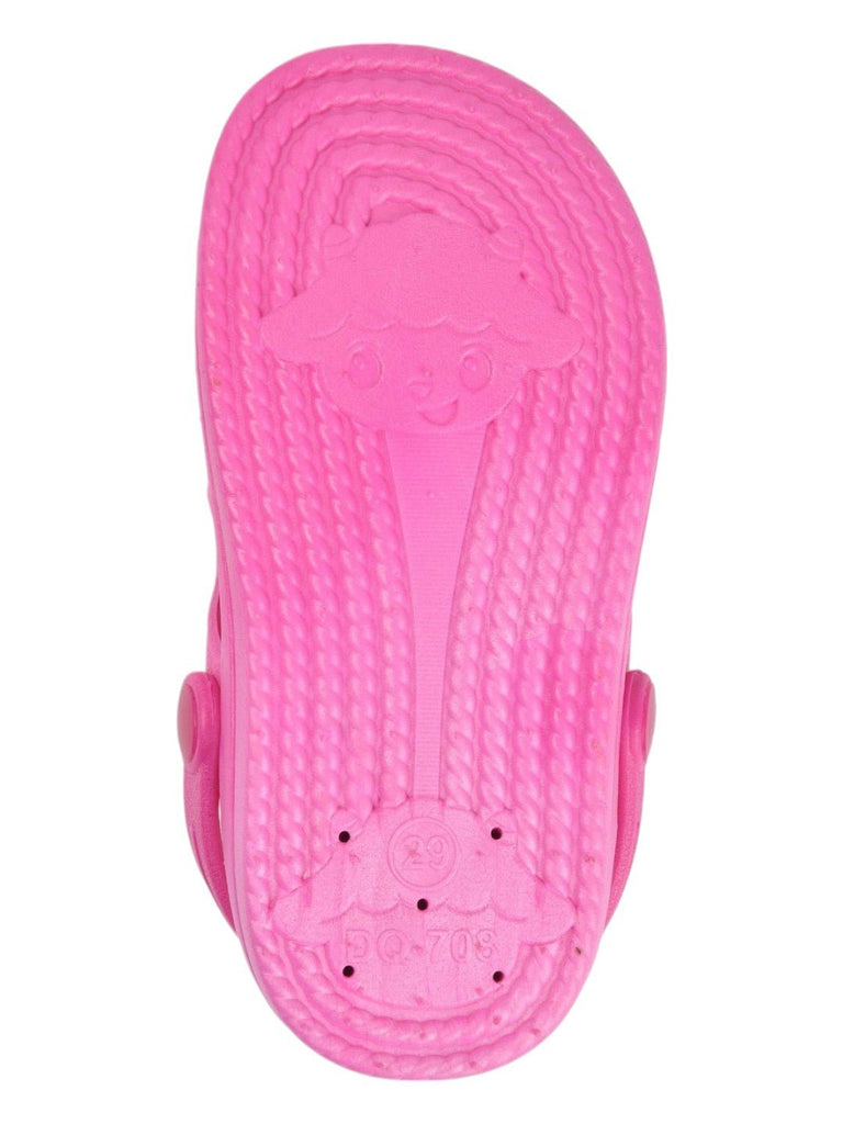 pink Tiger Face Sandals For Boys Bottom View.