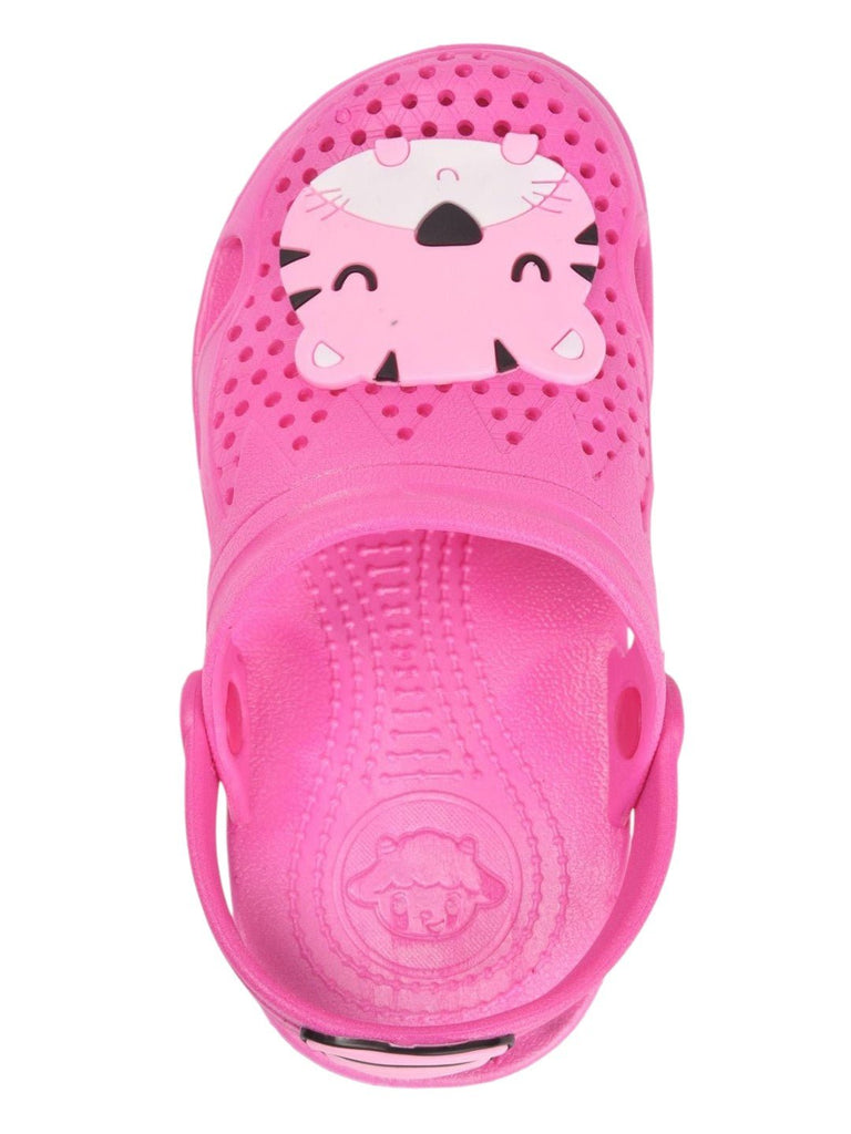 pink Tiger Face Sandals For Boys Top View.