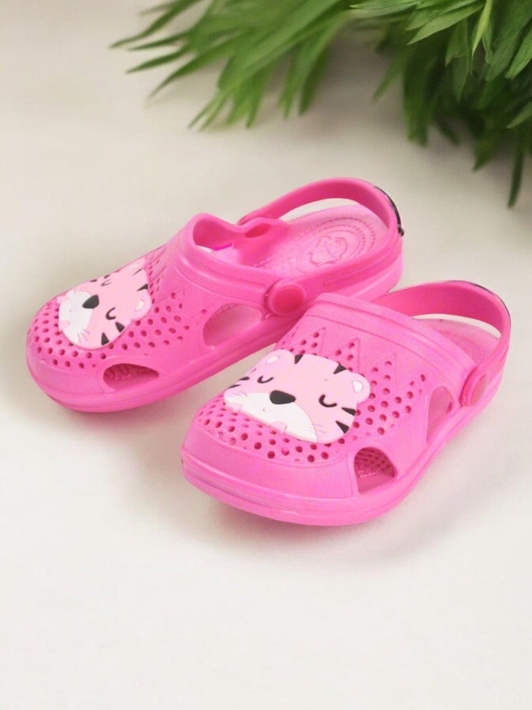 pink Tiger Face Sandals For Boys creative View.