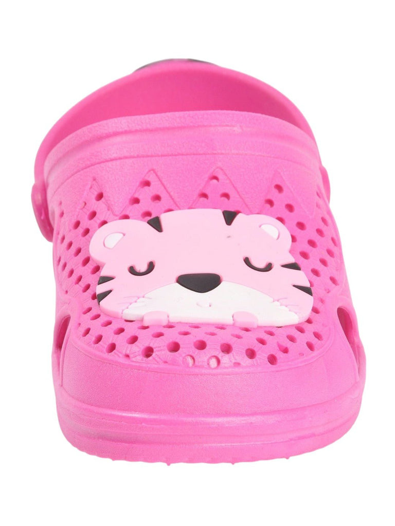 pink Tiger Face Sandals For Boys Close Up  View.