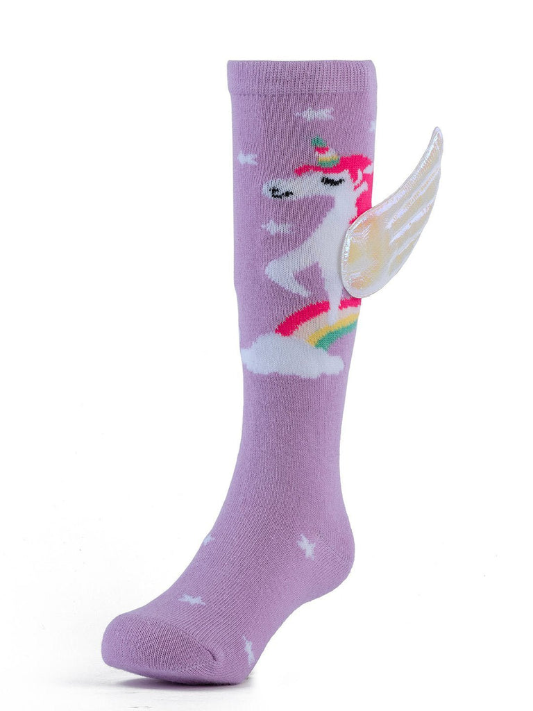 Yellow_Bee_Unicorn_Socks_with_3D_Wings_for_Girls-_Single_Angle_View