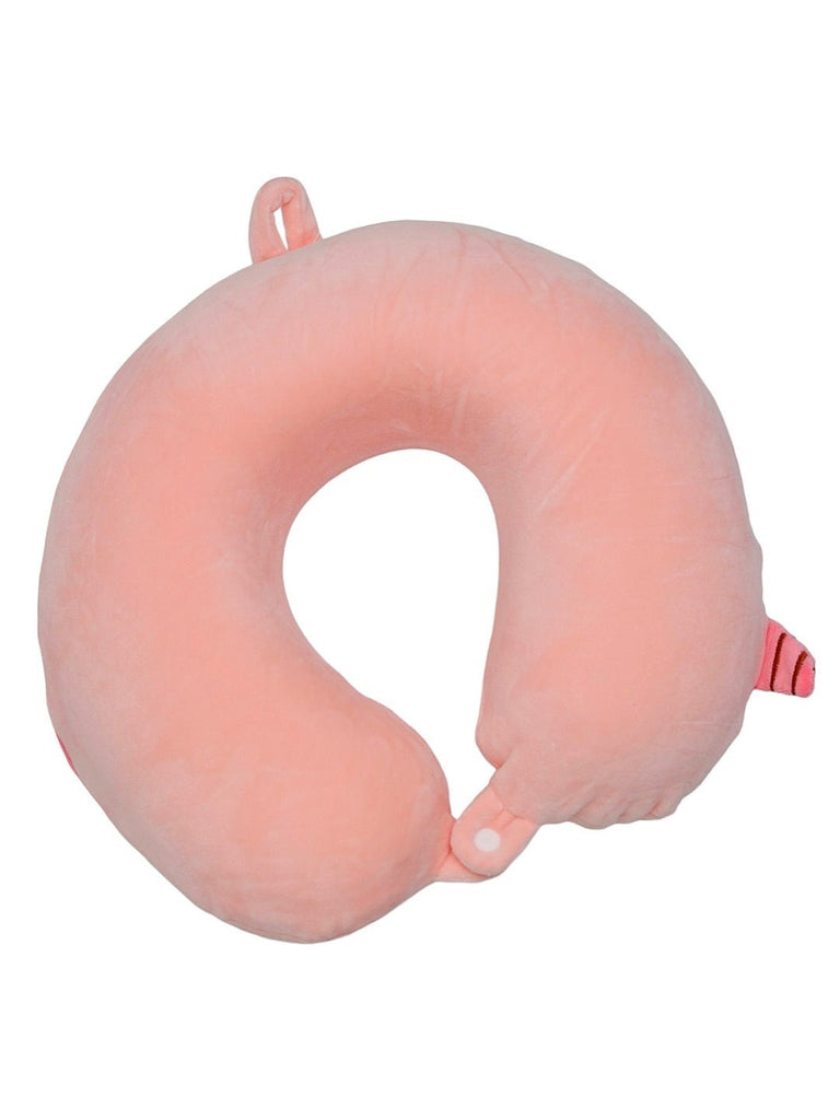 Back view of the Pink Unicorn U-Shaped Travel Neck Pillow for Girls