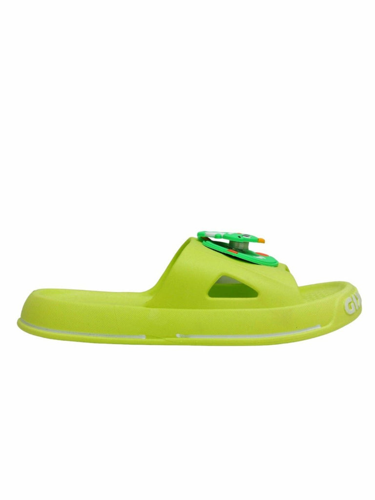 Side view of the Playful Dinosaur Slip-On Sliders for Boys