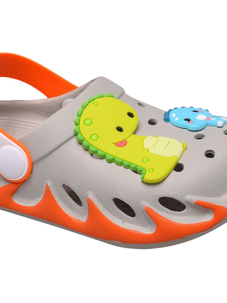 Playful Dinosaur-Themed Kids' Clogs for Adventurous Feet!s for Boys- Close up View