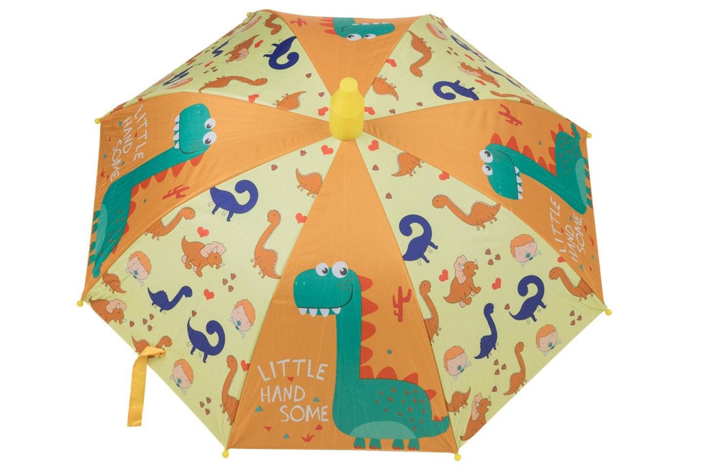 Top View of Playful Dinosaur-Themed Umbrella For Boys