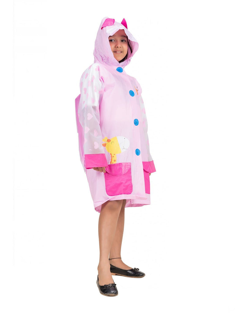 playful-giraffe-hooded-raincoat-for-girls-Angle View