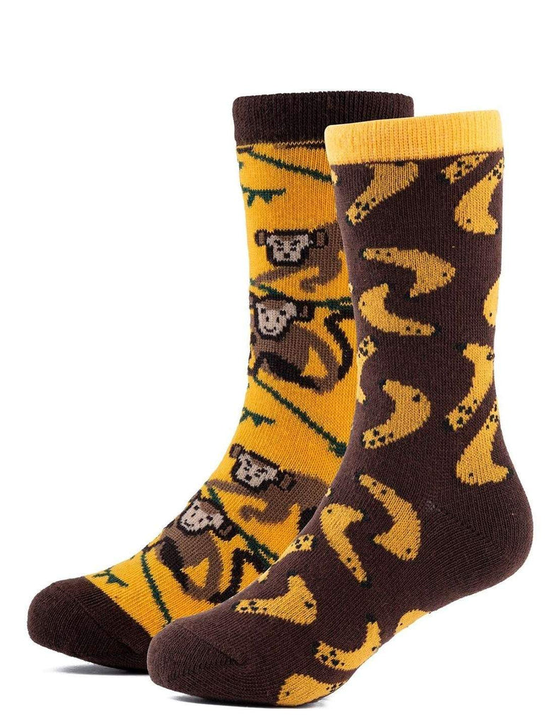 YellowBeeJungleAnimalSocksforBoys-SideView