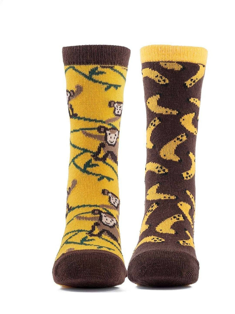 YellowBeeJungleAnimalSocksforBoys-FrontView