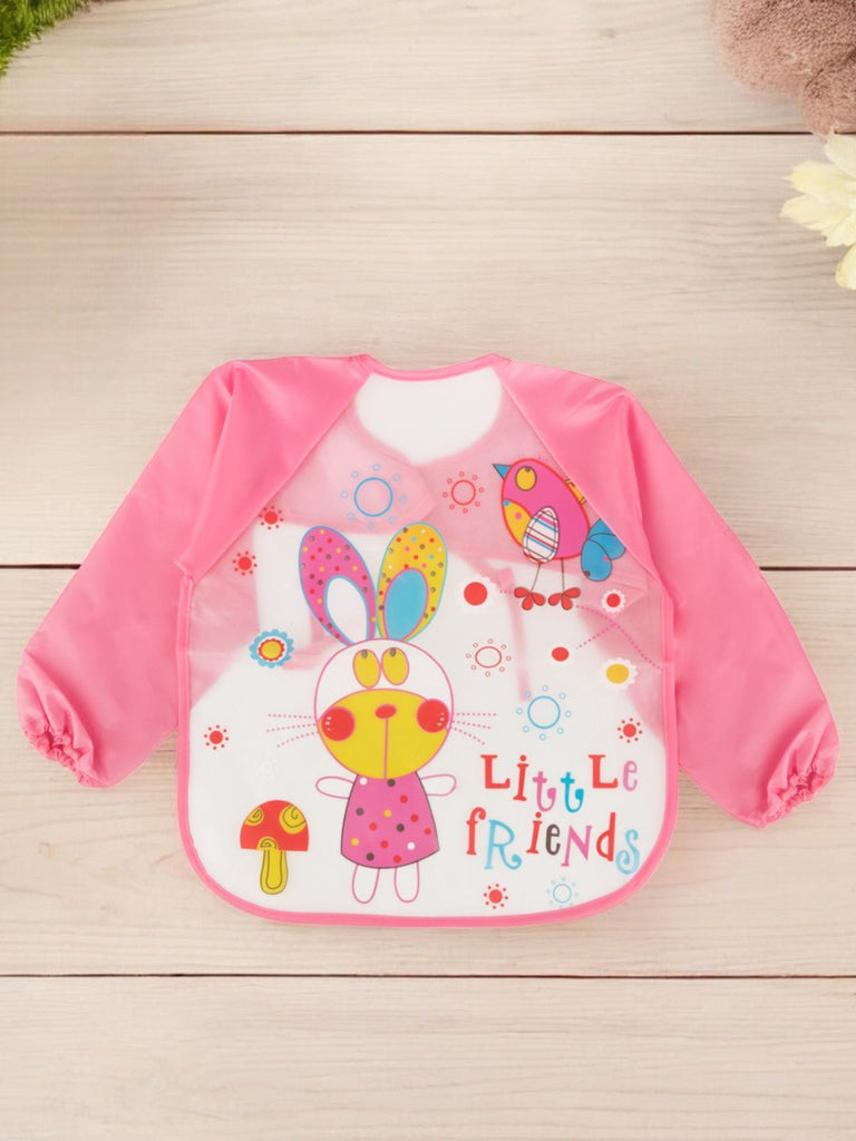 Playful Pals Long-Sleeve Waterproof Baby Bibs For Girls