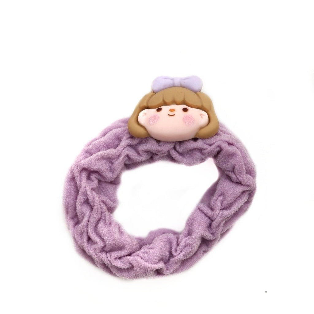 Purple Doll Embellished Rubber Band by Yellow Bee for Girls