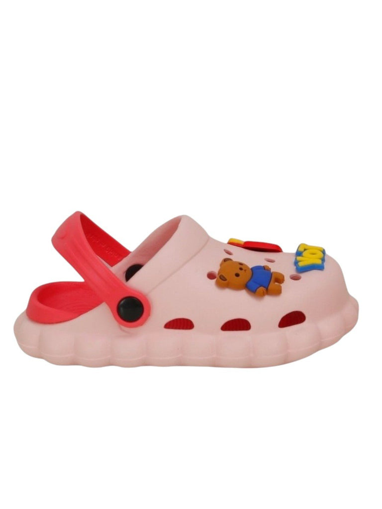 side_view_perspective_of_the_toddler_clogs_with_toy_bear_motif