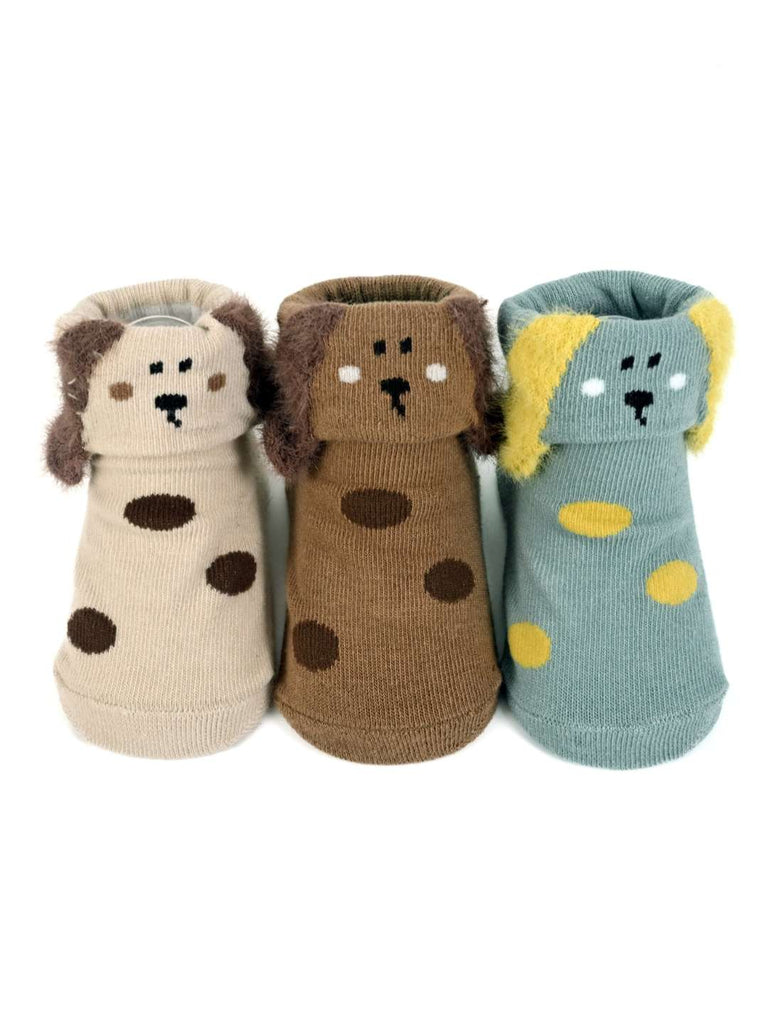 Playful_Pups_Baby_Socks_Set_3-Pack_of_Floppy-Eared_Puppy_Booties_in_Cream_Brown_Grey-Front_-View