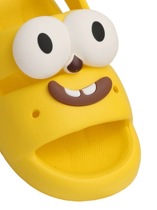 Close Up View of Yellow Bee Cartoon Character Sandals
