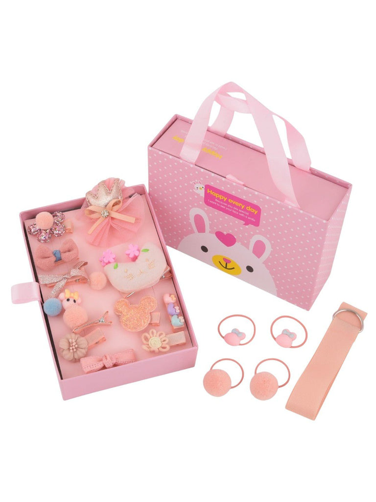 Peach-themed Hair Clip Set with Gift Box Packaging by Yellow Bee.