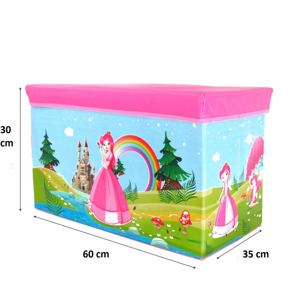 Dimension specifications of the Yellow Bee Princess Multi-Functional Folding Storage Box Organizer.