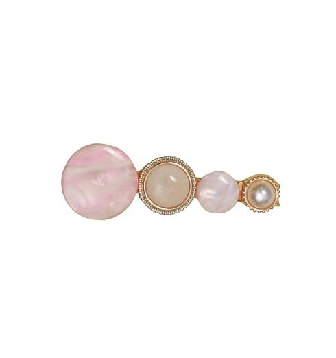 Yellow Bee's multicolor acrylic hair clip set, featuring sparkling multi color pearl embellishments.
