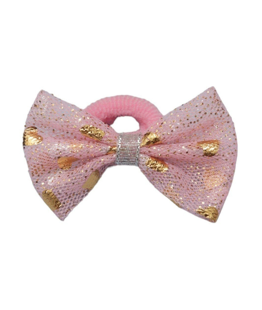 Yellow Bee Pink Sparkle Bow Hair Clip for Girls