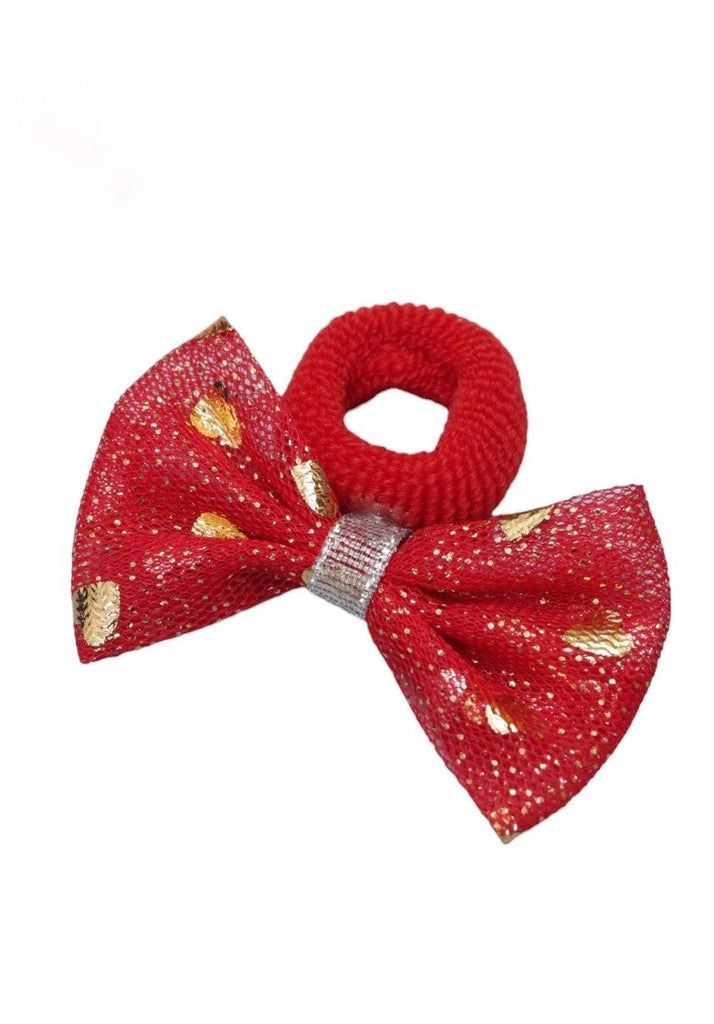 Yellow Bee Red Sparkle Bow Headband for Girls