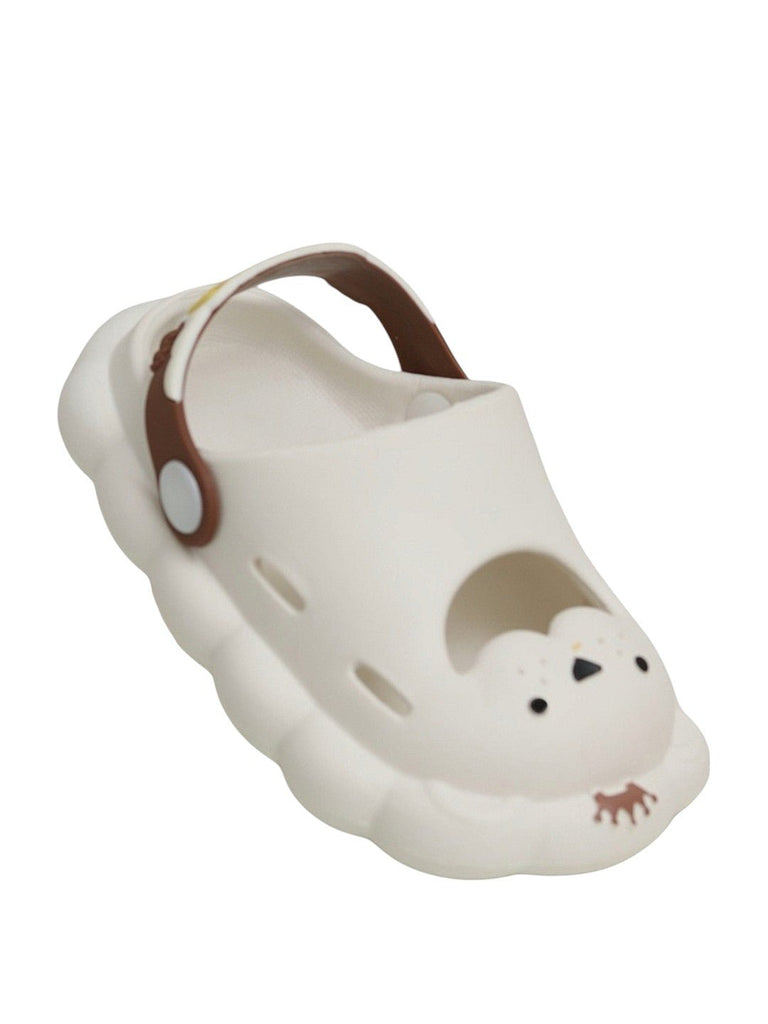 Regal Roar White Lion Kids' Clogs - Majestic Comfort for Your Cub-Angle view