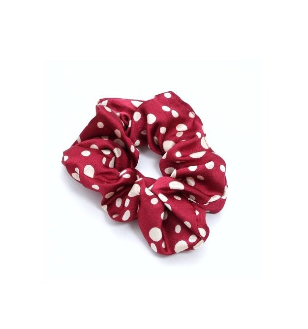 Cute Red Polka Dot Scrunchie by Yellow Bee for Kids