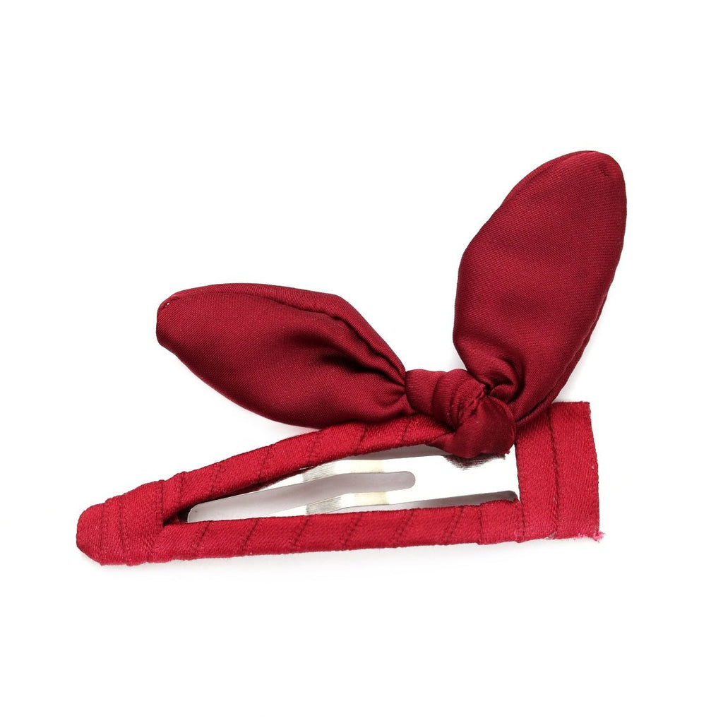 Charming Red Knot Hair Clip by Yellow Bee for Girls