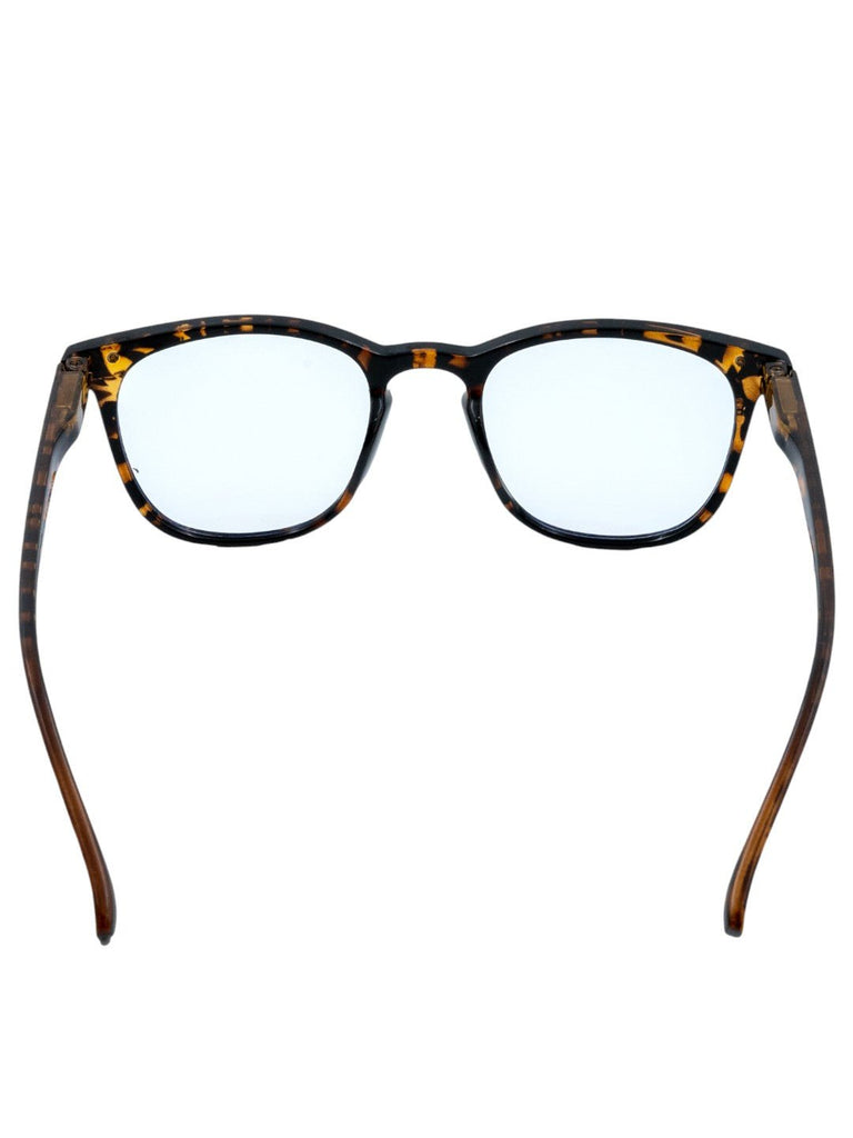 Retro Tortoise Blue Lens Glasses – Fashionable Eyewear for Everyday Style-Showing Design