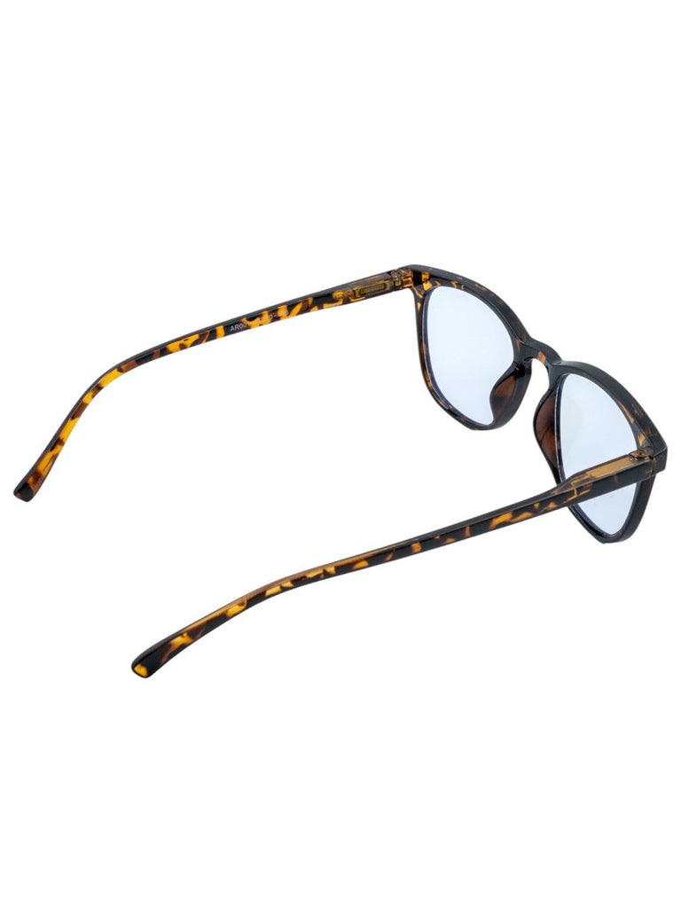 Retro Tortoise Blue Lens Glasses – Fashionable Eyewear for Everyday Style-Back View