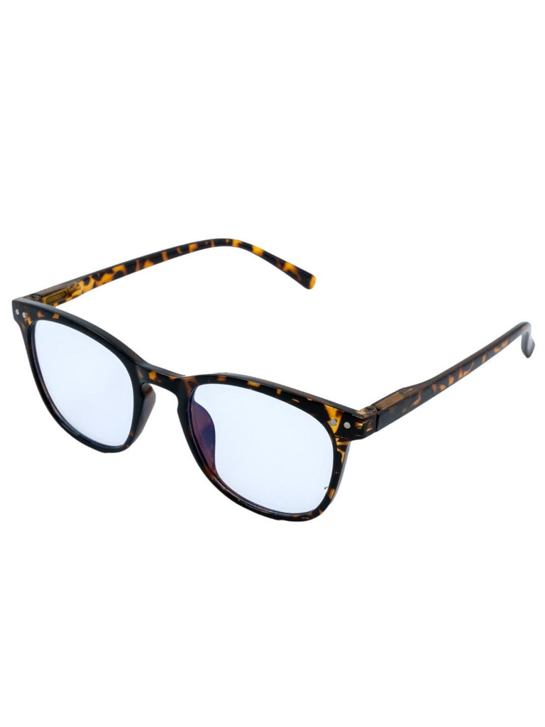Retro Tortoise Blue Lens Glasses – Fashionable Eyewear for Everyday Style-Side View