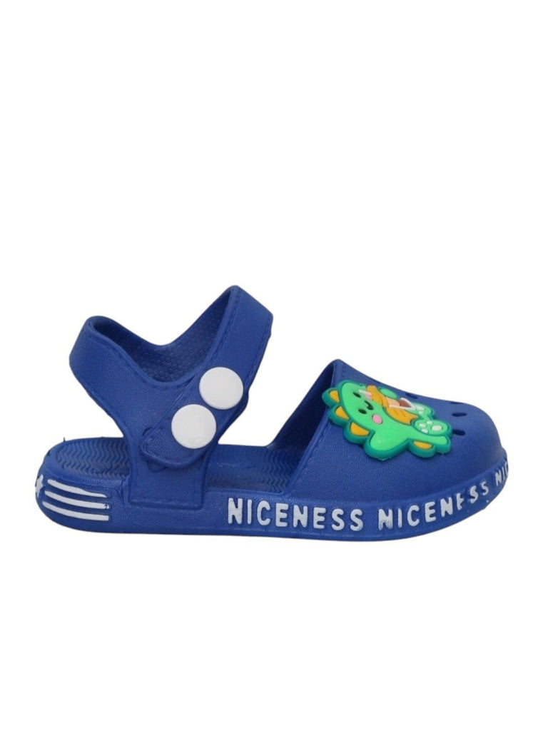 Roaring Fun Dino Detail Sandals in Deep Blue-Side view