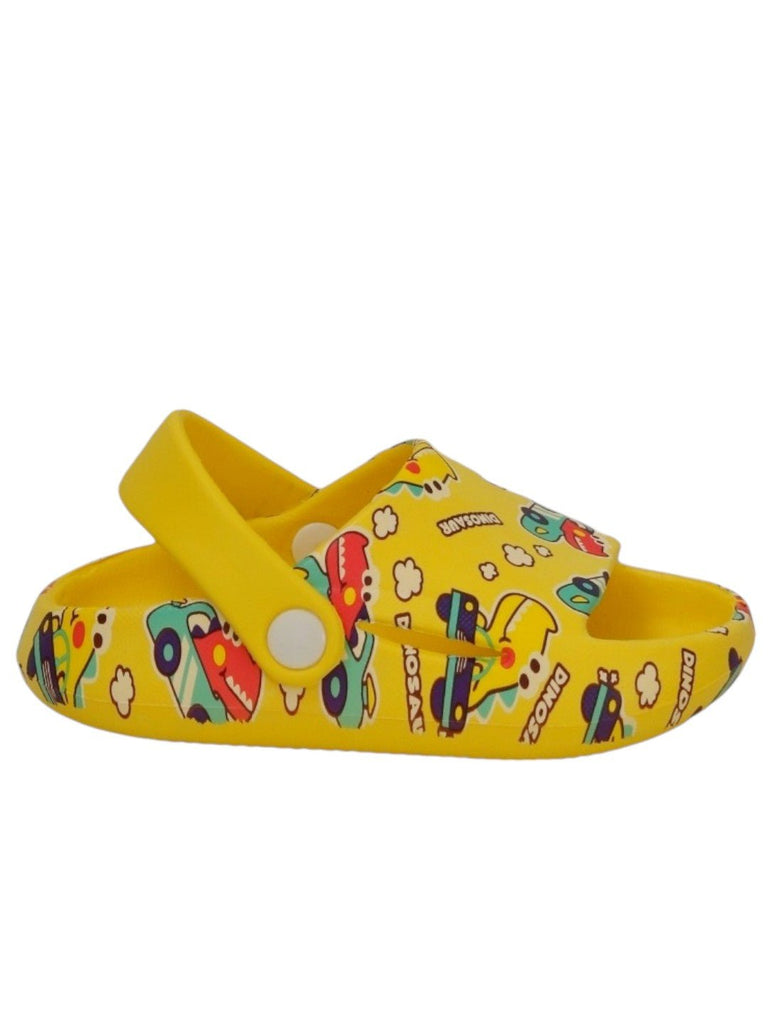 Roaring Racers: Kids' Dino Driving Car Print Sandals-Side View