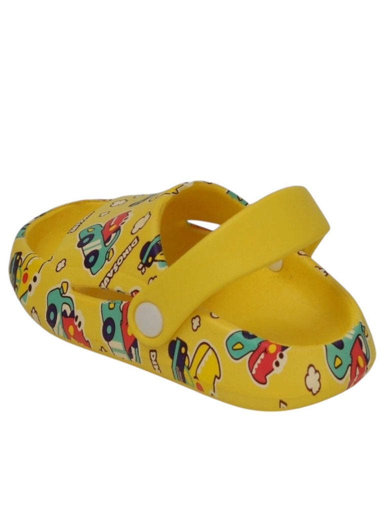 Roaring Racers: Kids' Dino Driving Car Print Sandals-back View