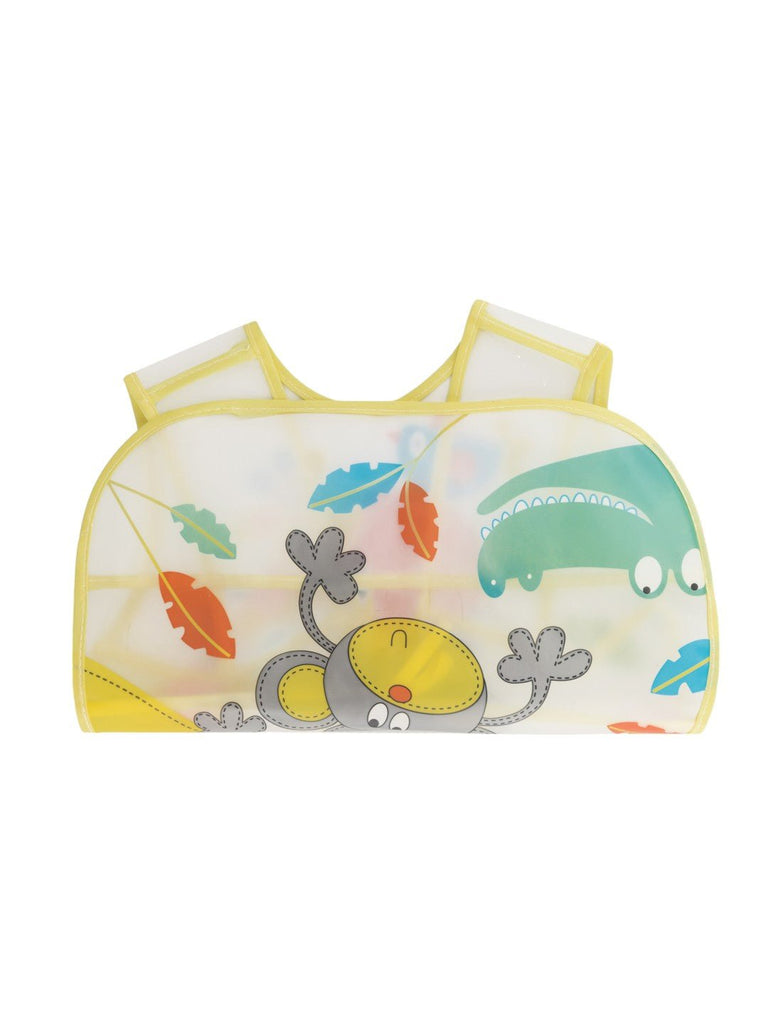 Safari Adventure Waterproof Baby Bib with Giraffe, Monkey, and Crocodile Print- Water-Proof Features