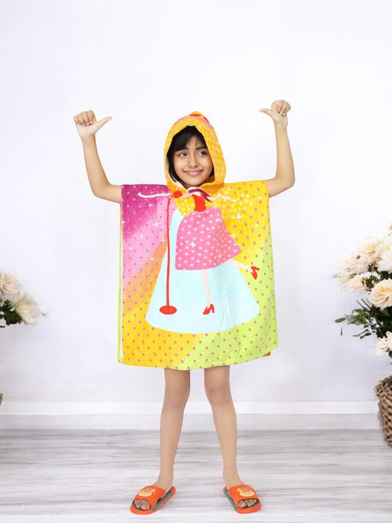 singing-girl-hooded-poncho-towel-for-girls-multi-color