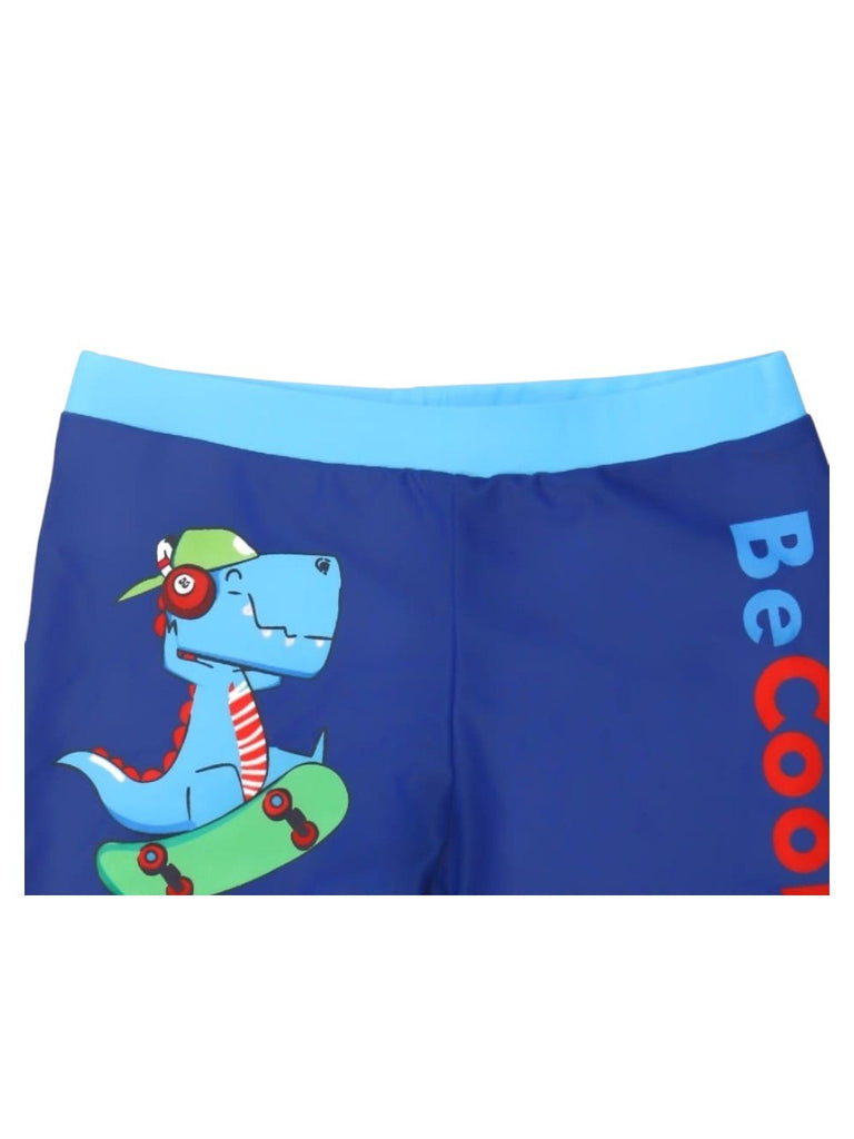 skating-dino-swim-shorts-for-boys-cool-blue-comfort-front-view