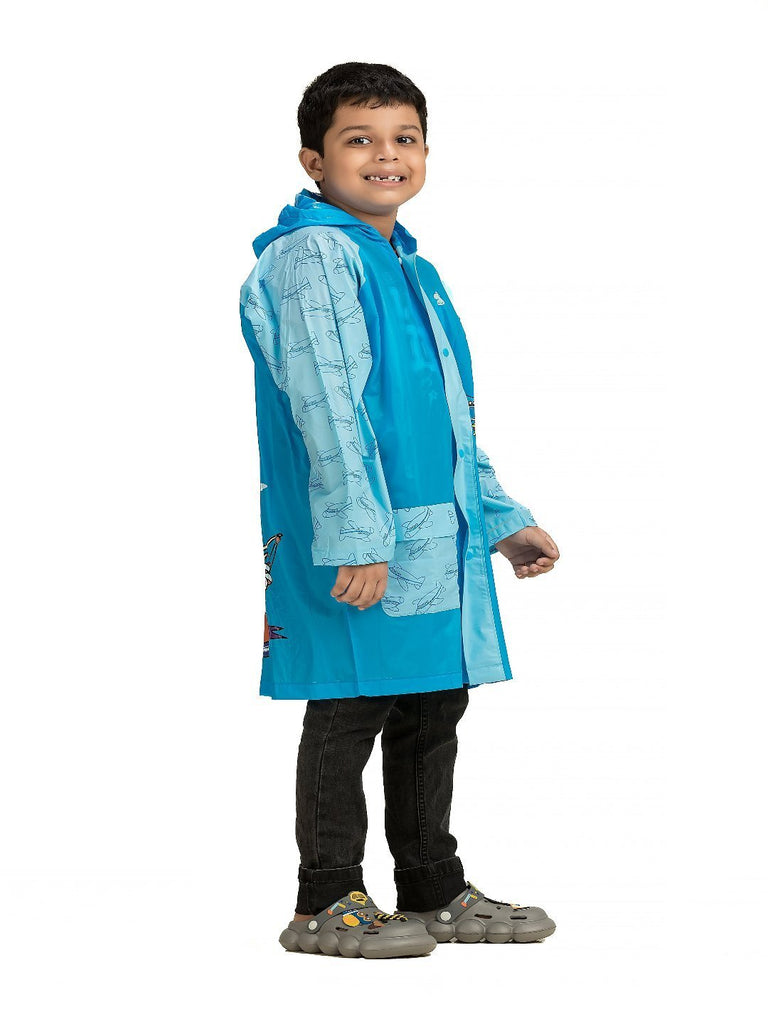 sky-blue-adventure-themed-raincoat-for-boys-Side View