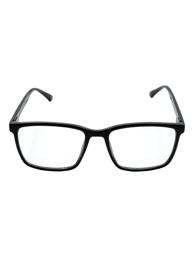 Slate View Eyewear – Black Frame Blue Lens Glasses for Daily Comfort-Front View