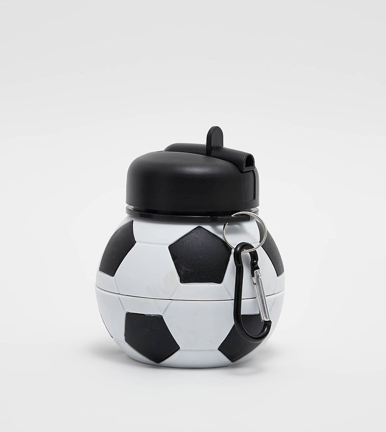 Smily Kiddos Foldable Football Bottle with Carabiner - Compact Size