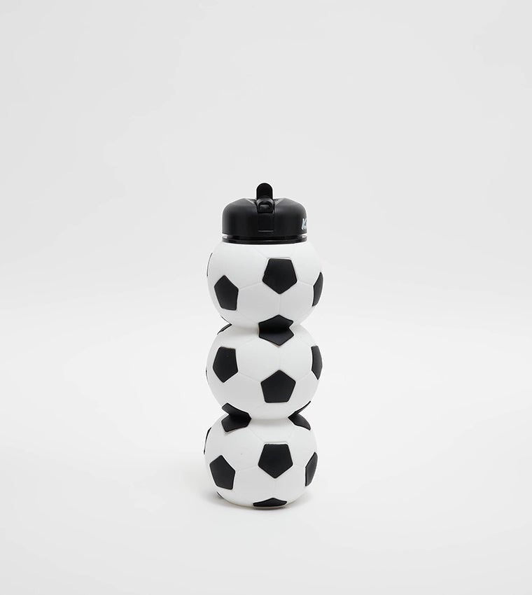 Smily Kiddos Silicone Foldable Bottle - Back View Displaying Expandable Design