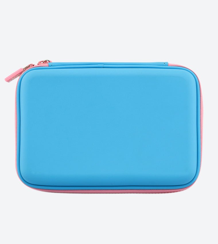 Back view of Smily Kiddos Light Blue Pencil Case by Yellow Bee.