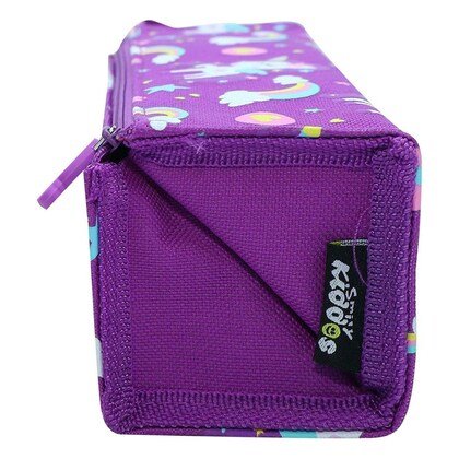 Back View of Smily Kiddos Purple Tray Pencil Case