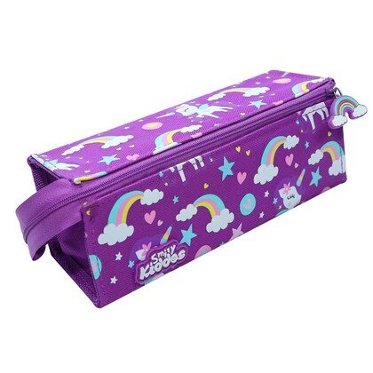 Side View of Smily Kiddos Purple Tray Pencil Case