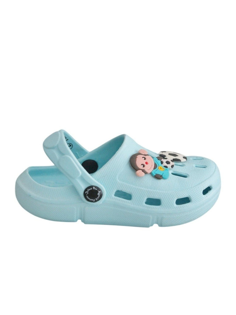 Soccer-Themed Clogs with Fun Cartoon Design for Boys-Side View