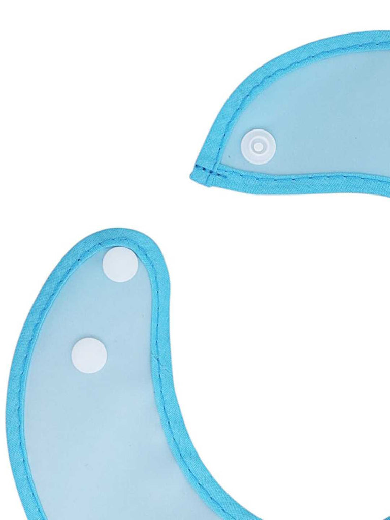 Soft Bib – Fisher Bear on Boat with Shark Design - Showing Bottom View(i)