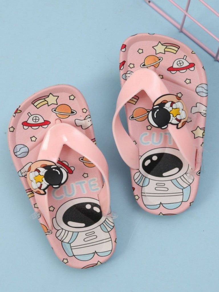 Creative display view of Soft Pink Space Adventure Astronaut Theme Slides for playful girls