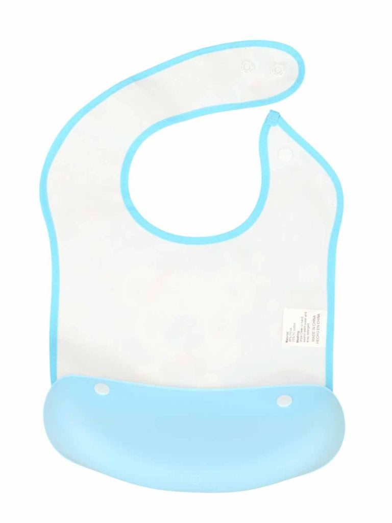 BubblyBearBabyBib_BlueWaterproofBibwithPlayfulBear_SpillCatcher-BackView(Combo View)