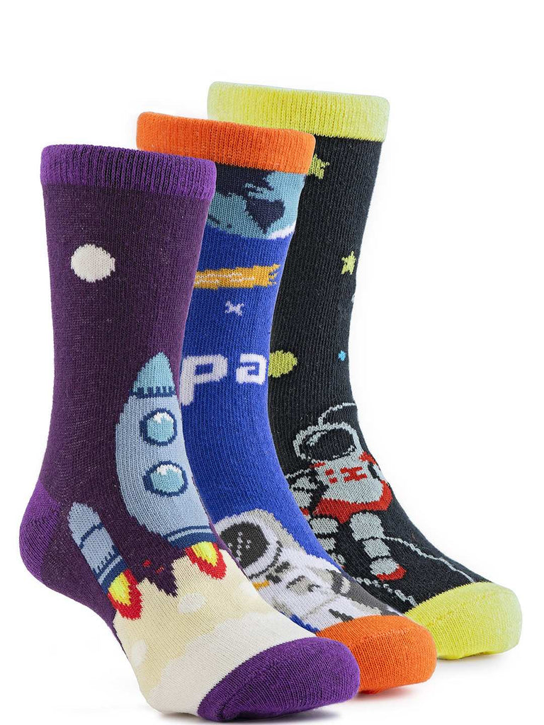 YellowBeeSpaceAdventureSocksforBoys-AngleView