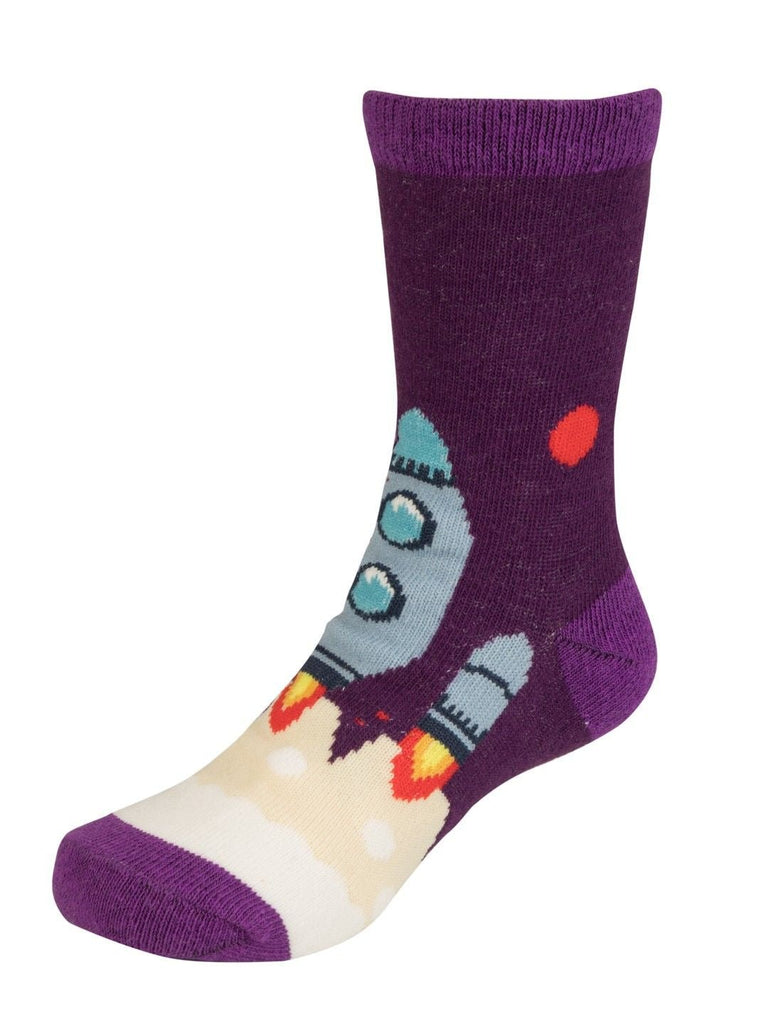 YellowBeeSpaceAdventureSocksforBoys-PurpleSide